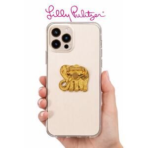 Lilly Pulitzer Gold Elephant Phone Ring / Grip & Stand
